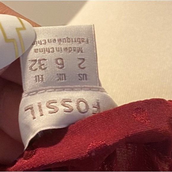 Fossil Dress. Silk. Polka dots. - Picture 3 of 3